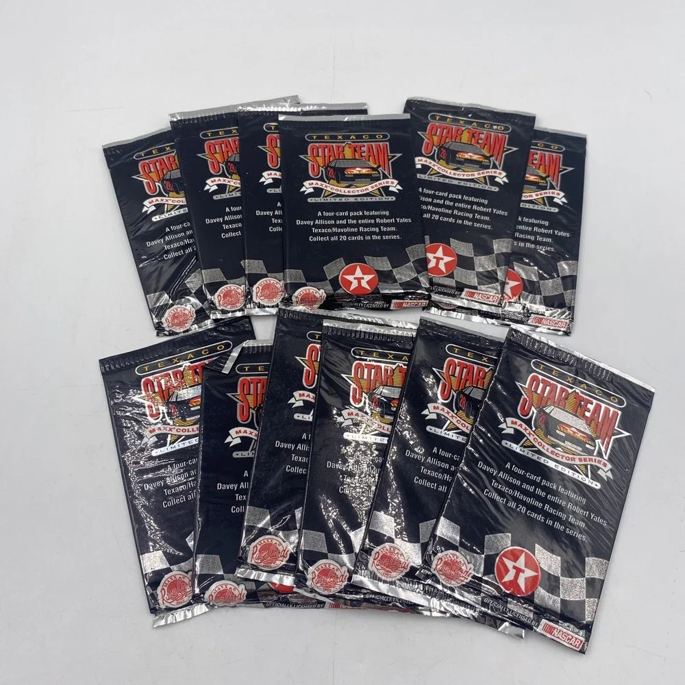 Vintage 1992 Texaco Star Team Maxx NASCAR Davey Allison Sealed Card 12 Packs Lot